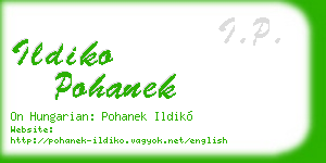 ildiko pohanek business card