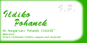 ildiko pohanek business card